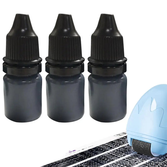 Zen Cutter Roller Stamp Refill Ink - 3 Pack - Black Ink